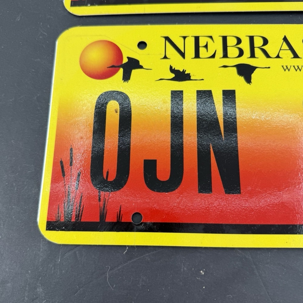 2005 Nebraska License Plate Plates PAIR / SET OJN 363 sarpy - Picture 2 of 6